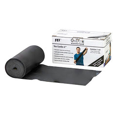 CanDo Low Powder Exercise Band - 6 yard roll - Black - x-heavy