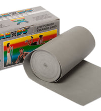 CanDo Low Powder Exercise Band - 6 yard roll - Silver - xx-heavy