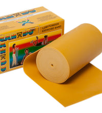 CanDo Low Powder Exercise Band - 6 yard roll - Gold - xxx-heavy