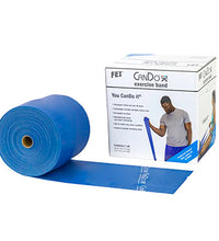 CanDo Low Powder Exercise Band - 50 yard roll - Blue - heavy