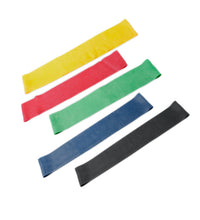 CanDo Band Exercise Loop - 5-piece set (15"), (1 each: yellow, red, green, blue, black)