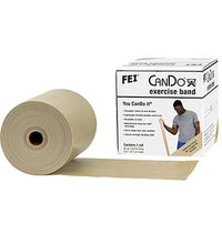 CanDo Low Powder Exercise Band - 25 yard roll - Tan - xx-light