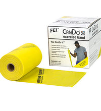 CanDo Low Powder Exercise Band - 25 yard roll - Yellow - x-light