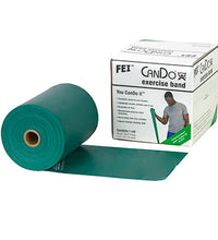 CanDo Low Powder Exercise Band - 25 yard roll - Green - medium