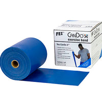 CanDo Low Powder Exercise Band - 25 yard roll - Blue - heavy