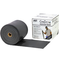 CanDo Low Powder Exercise Band - 25 yard roll - Black - x-heavy