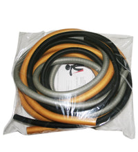 CanDo Low Powder Exercise Tubing Pep Pack - Challenging with Black, Silver, and Gold tubing