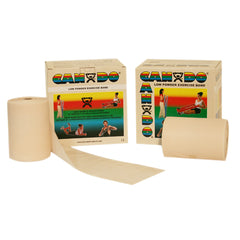 CanDo Low Powder Exercise Band - Twin-Pak - 100 yard (2 x 50 yard rolls) - Tan - xx-light