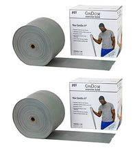 CanDo Low Powder Exercise Band - Twin-Pak - 100 yard (2 x 50 yard rolls) - Silver - xx-heavy