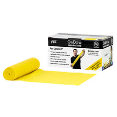 CanDo Latex Free Exercise Band - 6 yard roll - Yellow - x-light