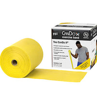 CanDo Latex Free Exercise Band - 50 yard roll - Yellow - X-light