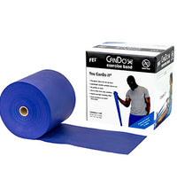 CanDo Latex Free Exercise Band - 50 yard roll - Blue - heavy