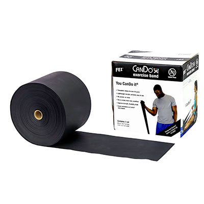 CanDo Latex Free Exercise Band - 50 yard roll - Black - X-heavy