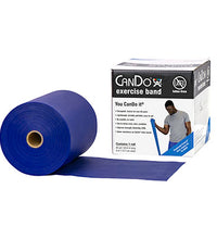 CanDo Latex Free Exercise Band - 25 yard roll - Blue - heavy