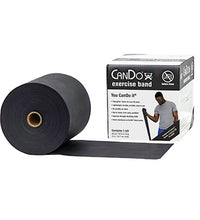 CanDo Latex Free Exercise Band - 25 yard roll - Black - x-heavy