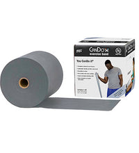 CanDo Latex Free Exercise Band - 25 yard roll - Silver - xx-heavy