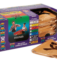 CanDo Latex Free Exercise Band - case of 40 (2 ea: boxes of 20), 4' length - Gold - xxx-heavy