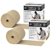 CanDo Latex Free Exercise Band - 100 yard (2 x 50 yard rolls) - Tan - xx-light