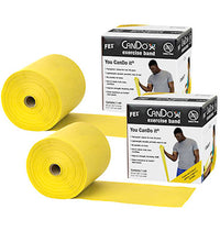 CanDo Latex Free Exercise Band - 100 yard (2 x 50 yard rolls) - Yellow - x-light