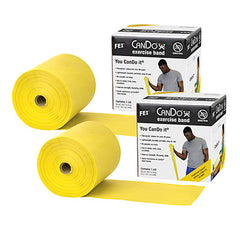 CanDo Latex Free Exercise Band - 100 yard (2 x 50 yard rolls) - Yellow - x-light