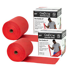 CanDo Latex Free Exercise Band - 100 yard (2 x 50 yard rolls) - Red - light