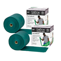 CanDo Latex Free Exercise Band - 100 yard (2 x 50 yard rolls) - Green-medium