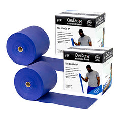 CanDo Latex Free Exercise Band - 100 yard (2 x 50 yard rolls) - Blue-Heavy