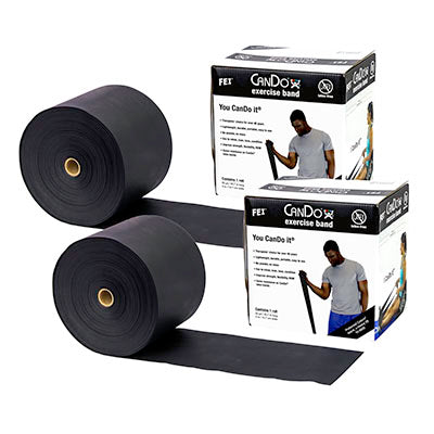 CanDo Latex Free Exercise Band - 100 yard (2 x 50 yard rolls) - Black- x-heavy