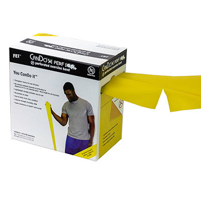 CanDo Latex Free Exercise Band - 100 yard Perf 100 roll - Yellow - x-light