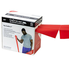 CanDo Latex Free Exercise Band - 100 yard Perf 100 roll - Red - light