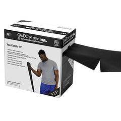 CanDo Latex Free Exercise Band - 100 yard Perf 100 roll - Black - x-heavy