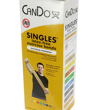 CanDo Latex Free Exercise Band - box of 30, 5' length - Gold - xxx-heavy