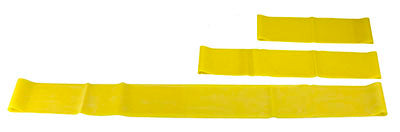 CanDo Band Exercise Loop - 3 piece set (10",15",30"), yellow - x-light