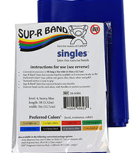 Sup-R Band Latex Free Exercise Band - 5 foot Singles, Blue - heavy