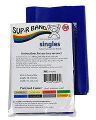 Sup-R Band Latex Free Exercise Band - 5 foot Singles, Blue - heavy