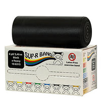 Sup-R Band Latex Free Exercise Band - 6 yard roll - Black - x-heavy