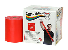 Sup-R Band Latex Free Exercise Band - 50 yard roll - Red - light