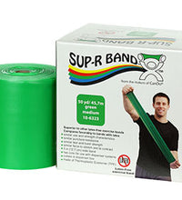 Sup-R Band Latex Free Exercise Band - 50 yard roll - Green - medium