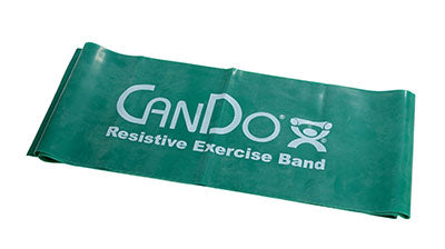 CanDo Low Powder Exercise Band - 5' length - Green - medium