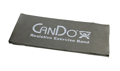 CanDo Low Powder Exercise Band - 5' length - Silver - xx-heavy