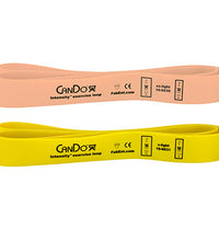 CanDo Intensity Loop, Set of 2: Tan (XX-Light), 5 - 10 lb and Yellow (X-Light), 15 - 25 lb