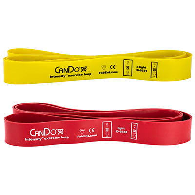 CanDo Intensity Loop, Set of 2: Yellow (X-Light), 15 - 25 lb and Red (Light), 25 - 40 lb