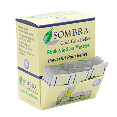 Sombra Cool Pain Relief, 2 gram single-use packet, 1 dispenser with 100 each