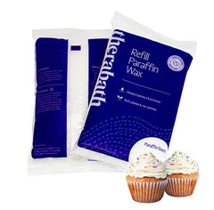 Therabath, Refill Paraffin Wax, 6 x 1-lb Bags of Beads, Vanilla Cupcake