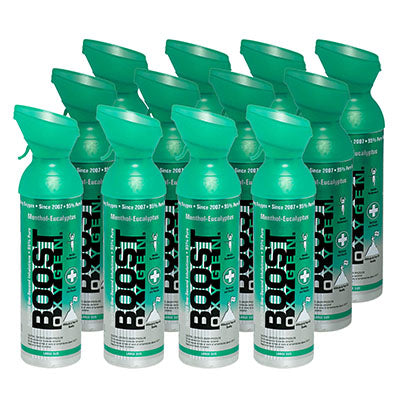 Boost Oxygen,  Menthol-Eucalyptus, Large (10-Liter), Case of 12