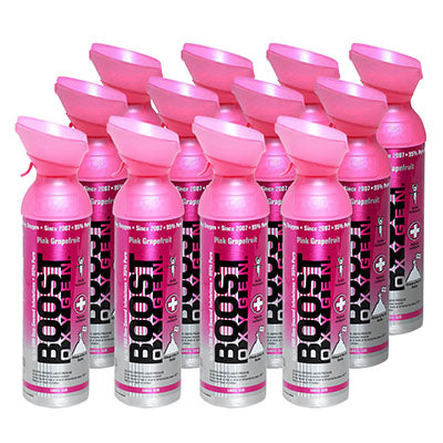 Boost Oxygen,  Pink Grapefruit, Large (10-Liter), Case of 12