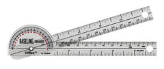 Baseline Plastic Goniometer - Pocket Style - HiRes 180 Degree Head - 6 inch Arms