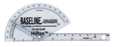 Baseline Plastic Goniometer - Finger - HiRes Flexion to Hyper-Extension