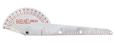 Baseline Finger Goniometer - Metal - 1-finger Design - 6 inch