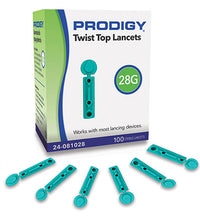 Prodigy Twist Top Lancets, 28G, 100 count